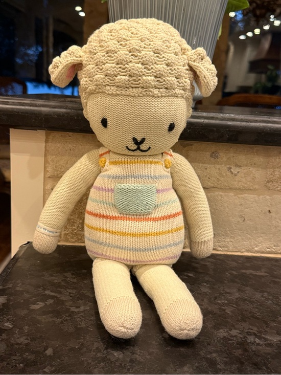 Cuddle + Kind Other - Cuddle + Kind Avery the Lamb 20” Large Knit Plush Doll Handmade in Peru EUC
